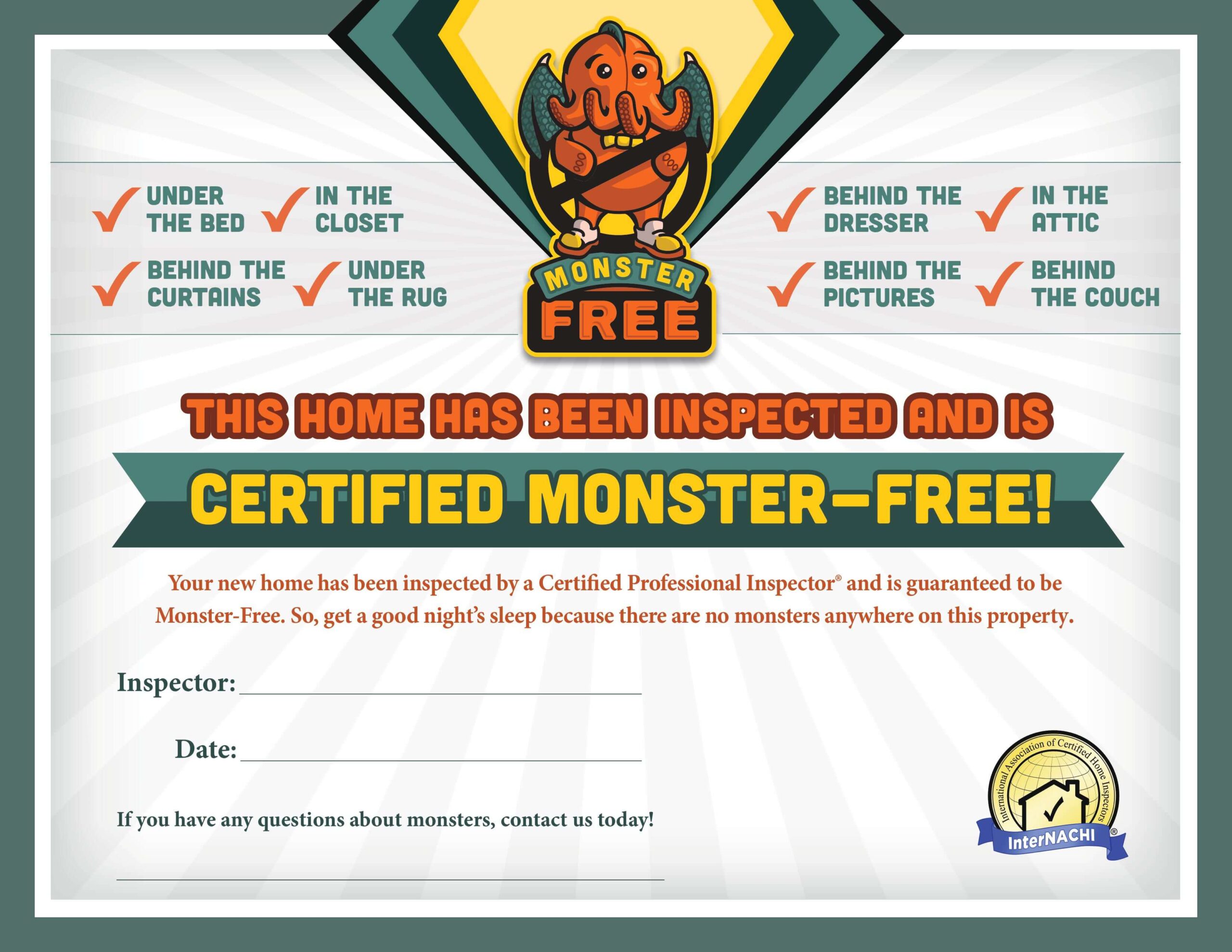 monster safe certificate